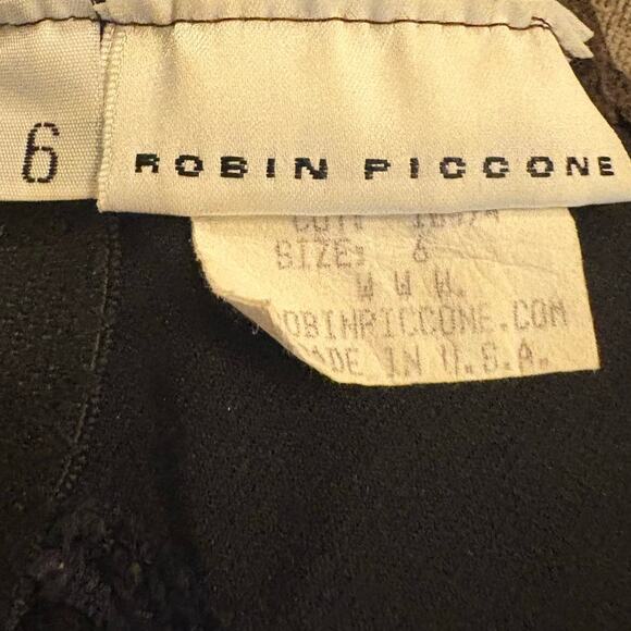 Robin Picone Womens Ruched Brown One Piece Swimsuit Bodysuit Size 6 EUC - Picture 3 of 6